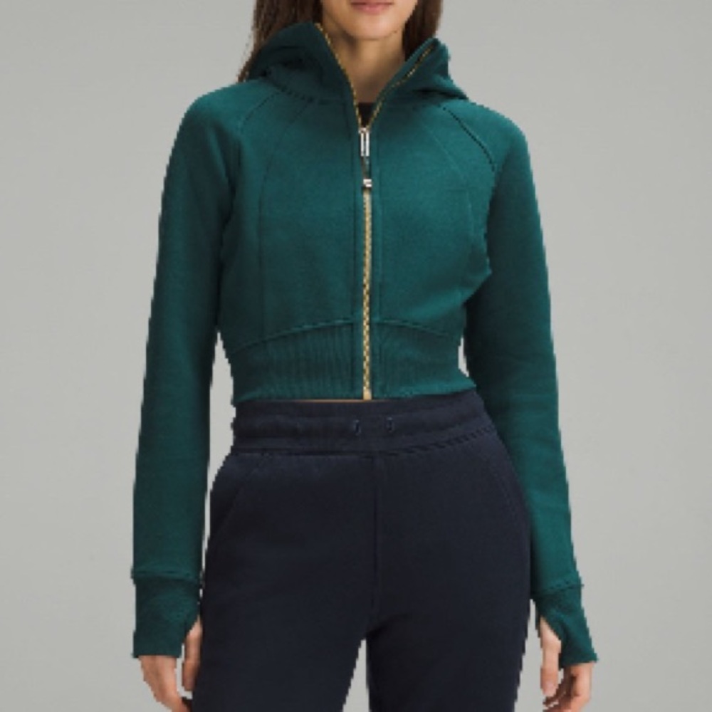 Scuba Full-Zip
Cropped Hoodie
Storm Teal
Size 4